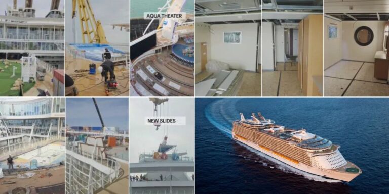 Allure of the Seas dry dock refurbishment