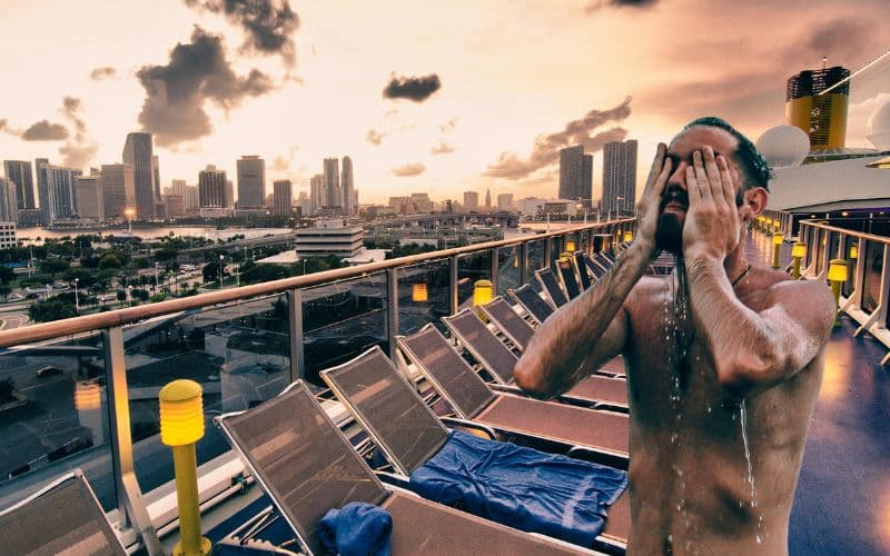 Man on nude cruise