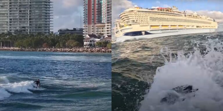 Surfing Icon of the Seas' wake