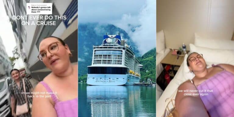 Cruise influencer shares story of almost missing the ship