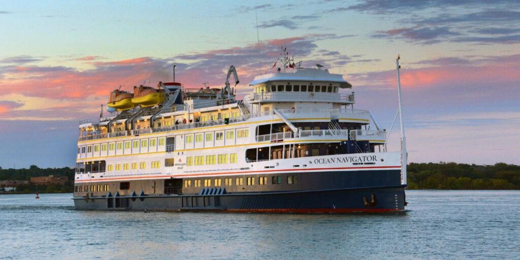 Ocean Navigator ship sailing on the lake