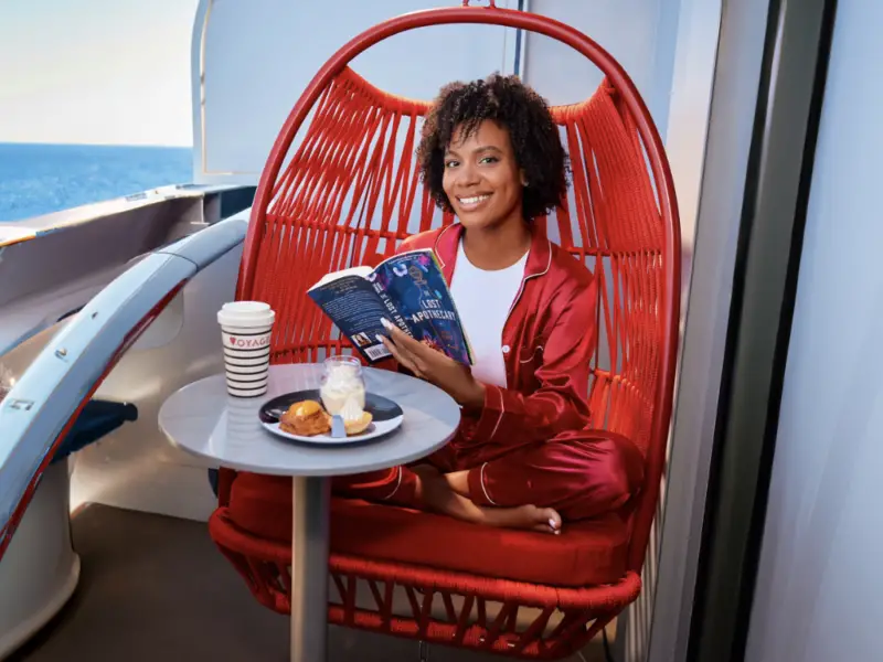 Virgin Voyages egg chair