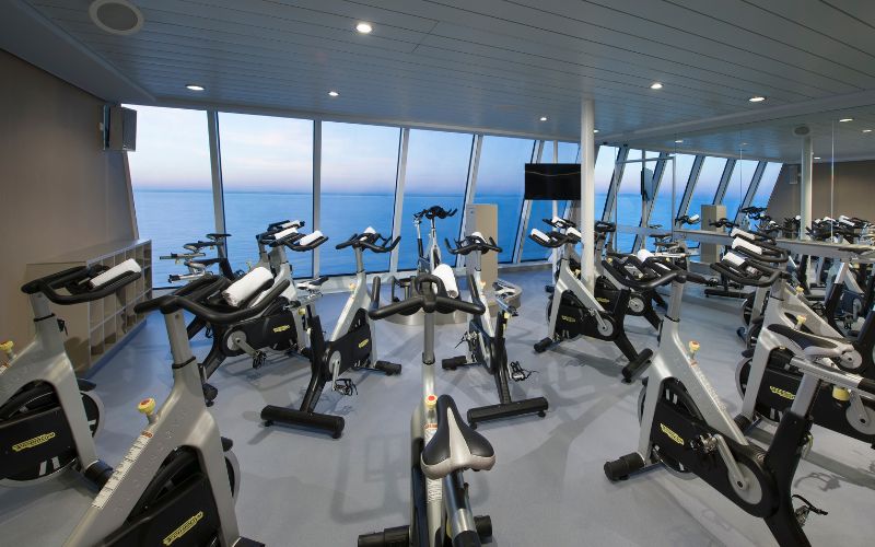 Fitness equipment in Vitality at Sea Fitness & Spa / Spa