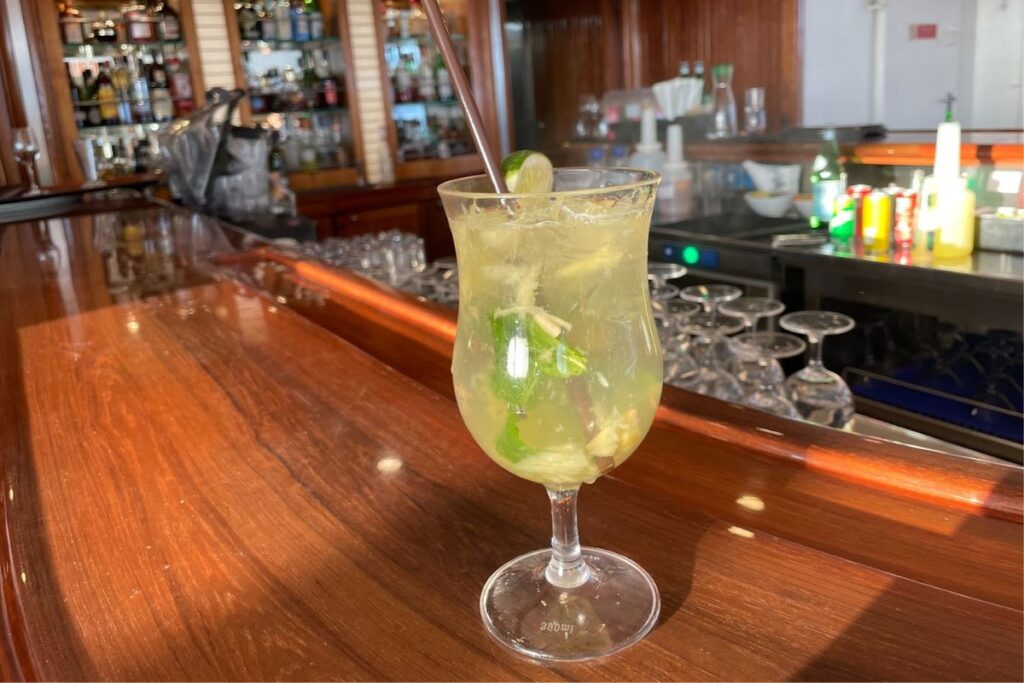 A cocktail drink by windstar cruises