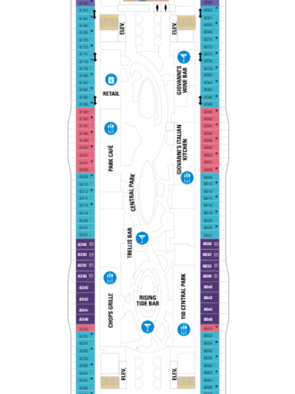 Wonder of the Seas deck 8 plan