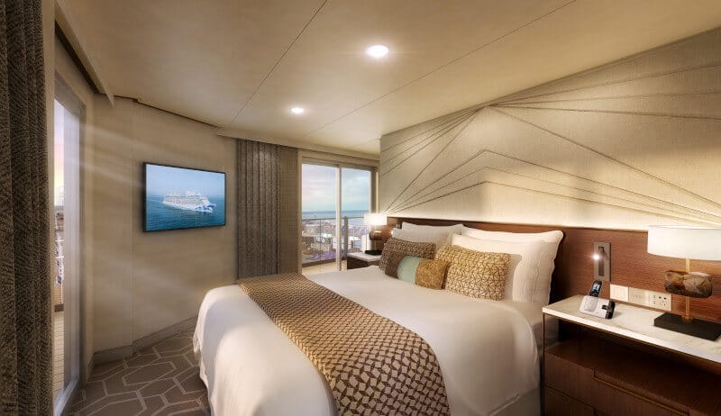 Master Bedroom of the Sky Suite on Enchanted Princess