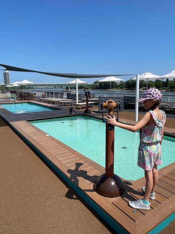 kids pool on river ship