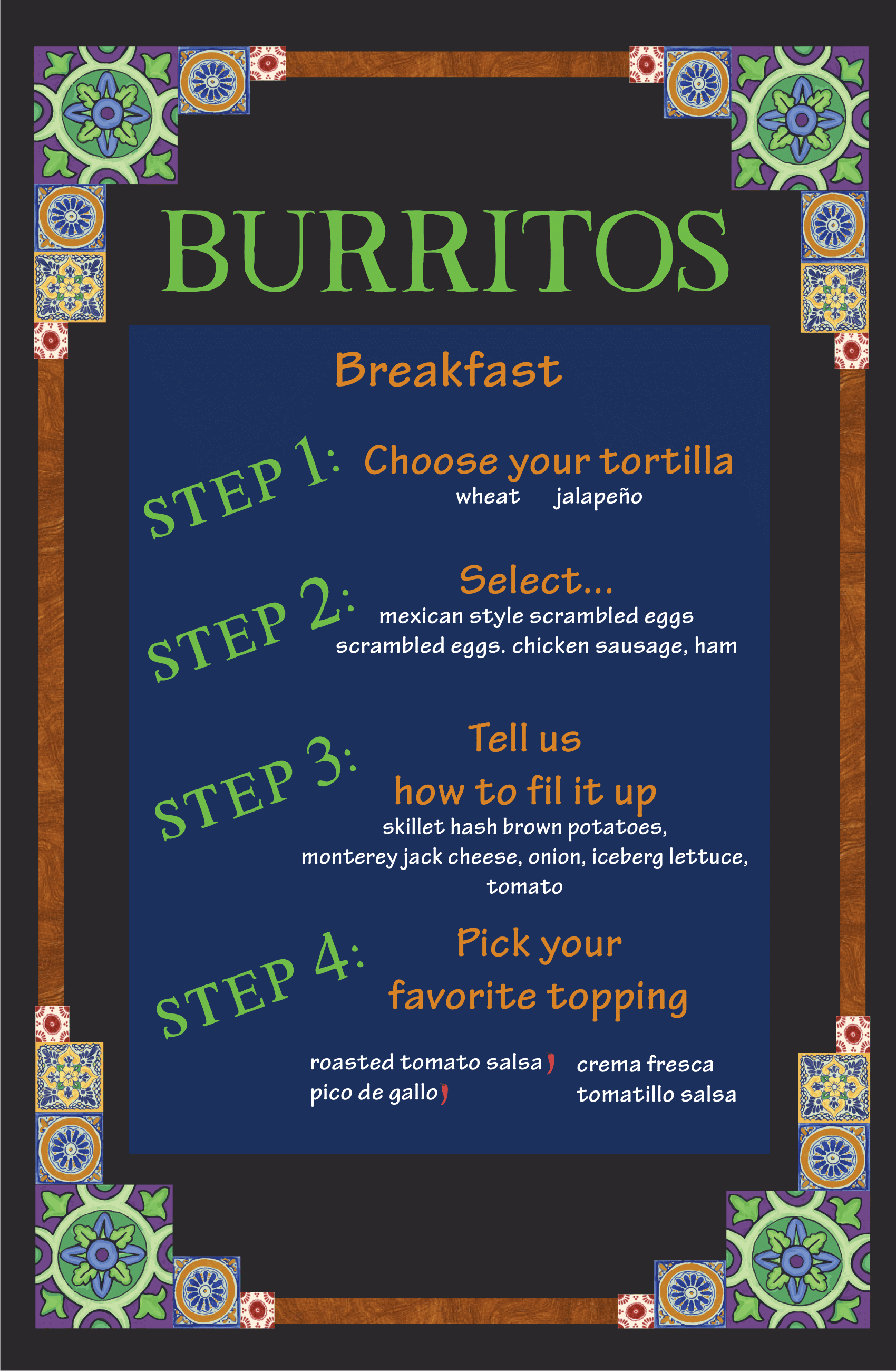 Carnival BlueIguana Cantina menu