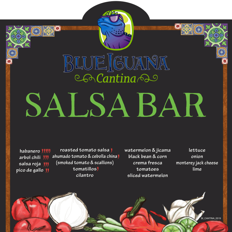 Blue Iguana Salsa Bar