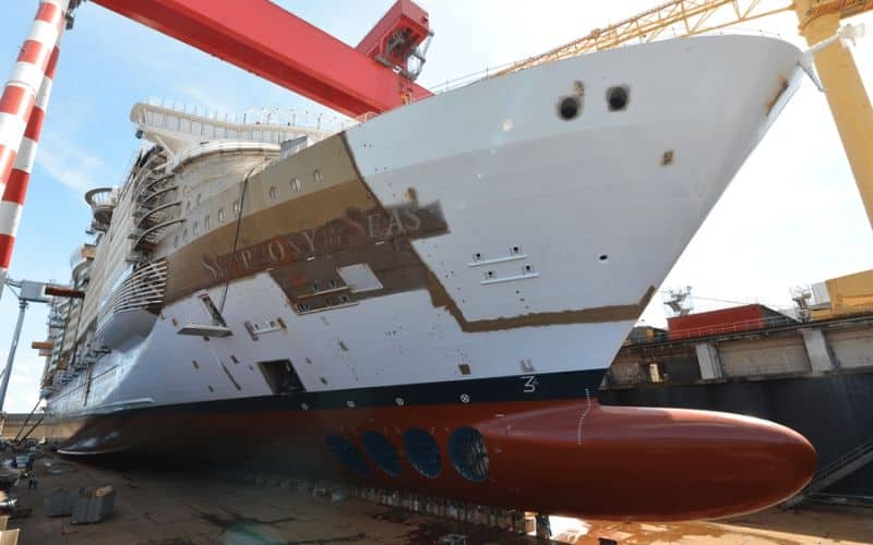 the bottom of Symphony of the Seas cruise ship