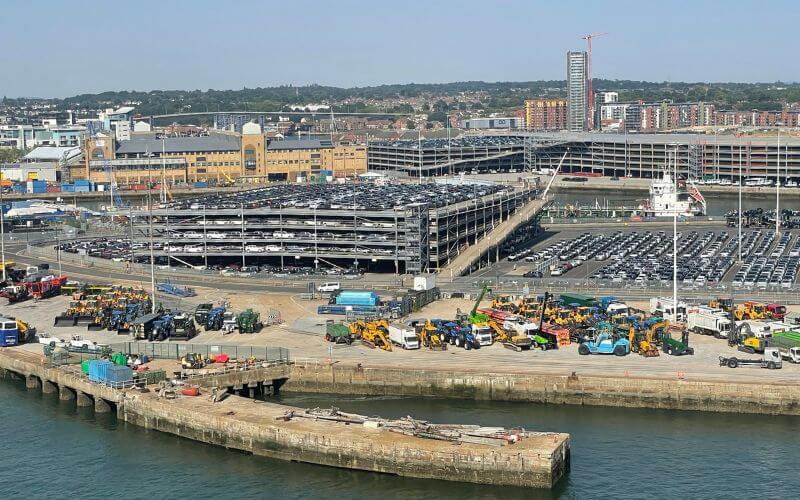 car parking at Southampton docks