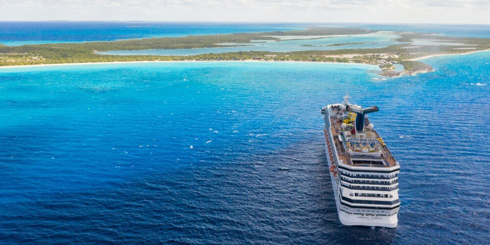 Carnival cruise ship in Caribbean