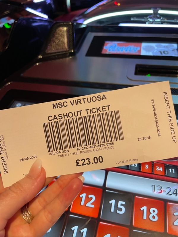 cruise casino cashout ticket