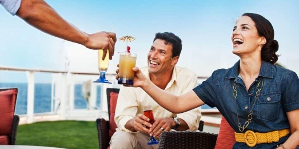 celebrity cruises couple with drinks