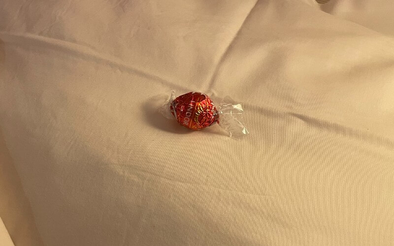 chocolate on pillow