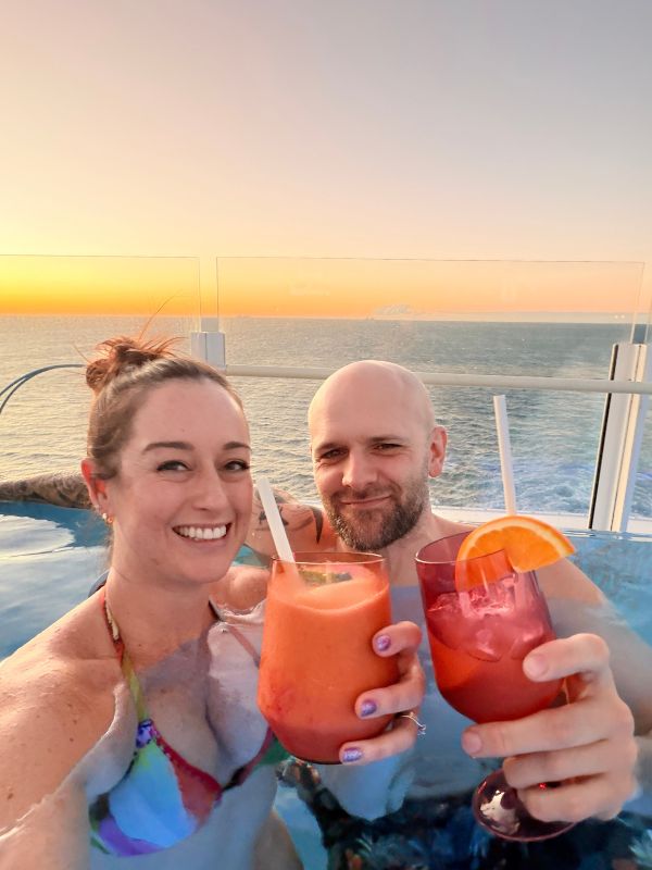 cocktails in the pool