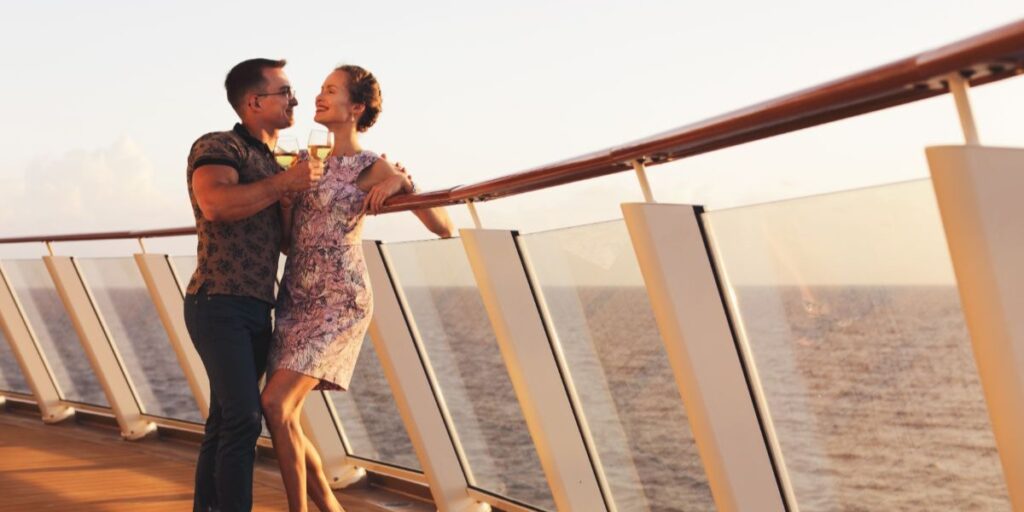 Romantic couple cruise