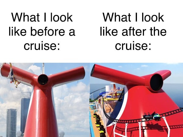 cruise food meme