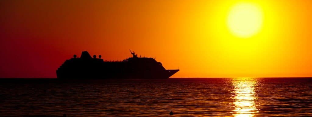 cruise ship at sea