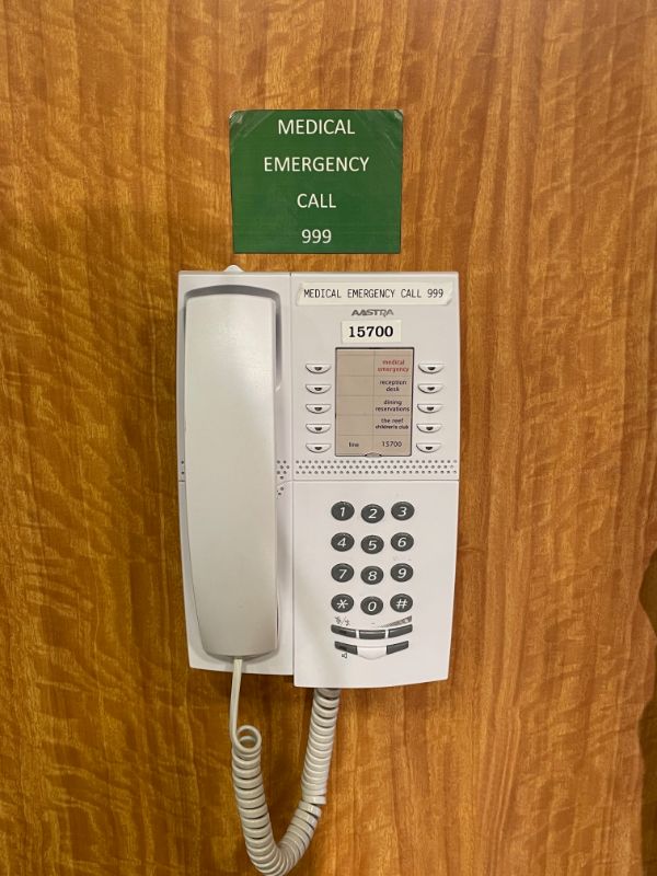 emergency phone on P&O Azura