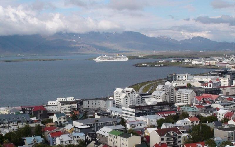 Cruise ship in Reykjavik, Iceland