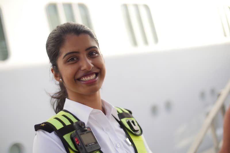 security person on a cruise ship