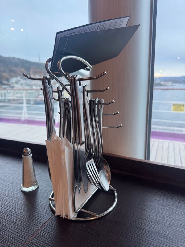 Buffet cutlery on the table on Ambience