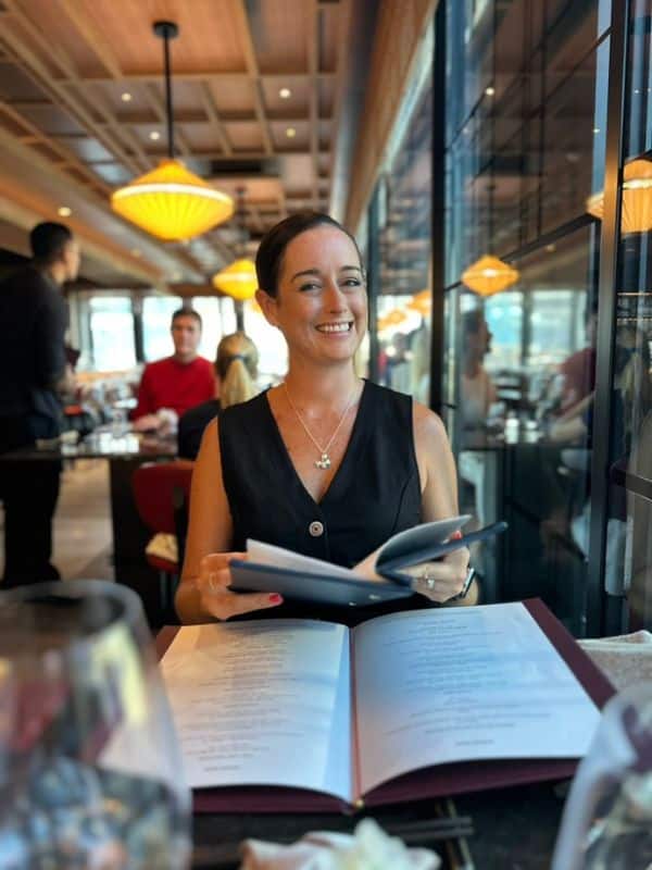 Cruise Mummy dining at Sakura on Explora II