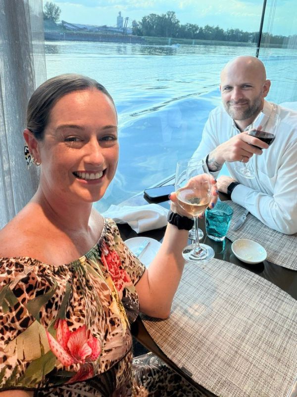 dinner on a river cruise