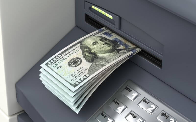 Dollars from ATM