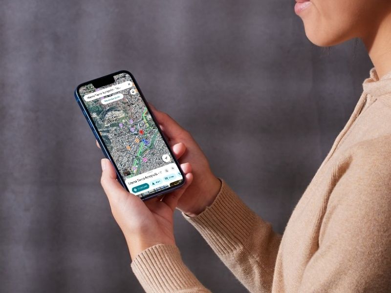 downloaded map on phone