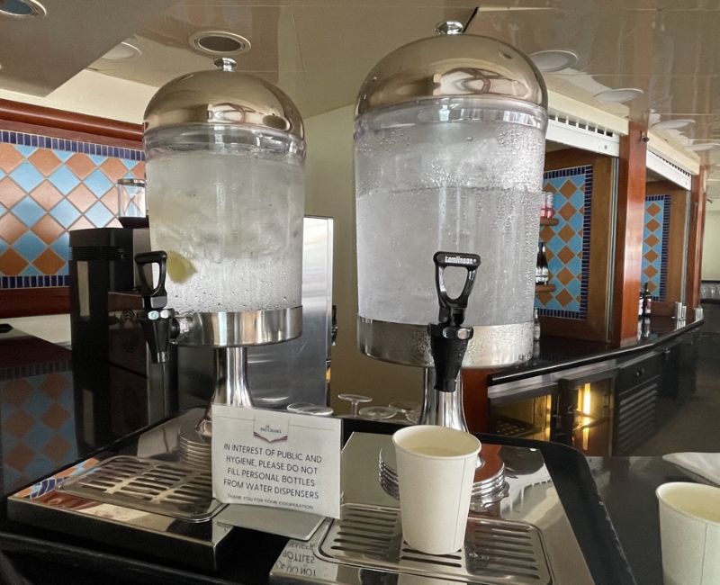 A drink dispenser on P&O Ventura