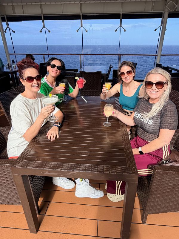 drinks by the pool