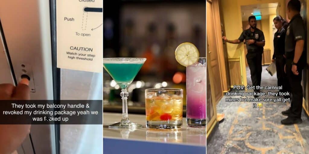Guest losing balcony access over drinking on Carnival