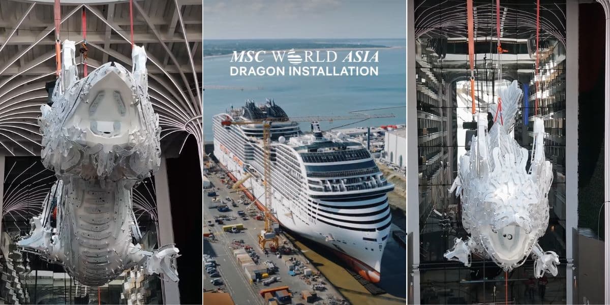 MSC World Asia Dragon Installation