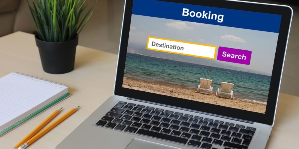 Booking a holiday or vacation