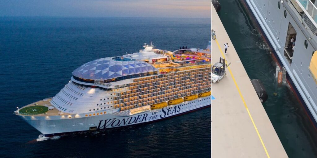 Wonder of the Seas gangway fall