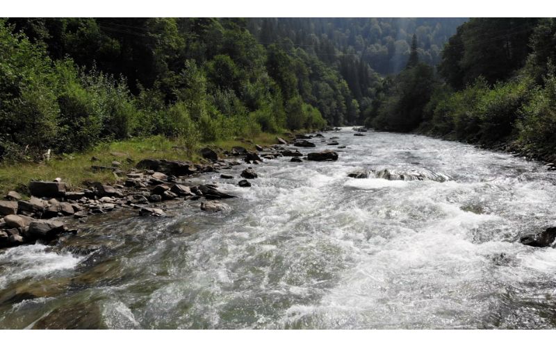Fast flowing river