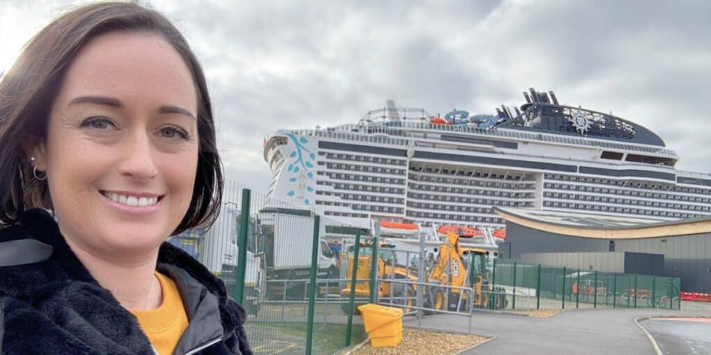 me on the first day of a cruise