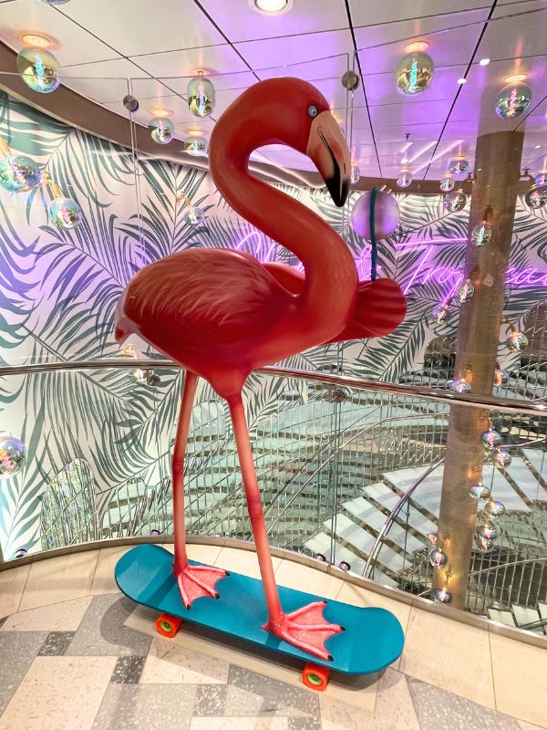 You'll find this flamingo on Carnival Celebration