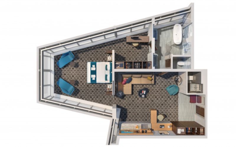 floor plan of ultimate panoramic suite