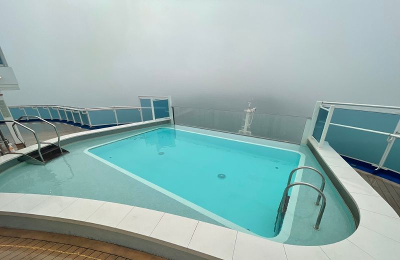 foggy weather on a cruise