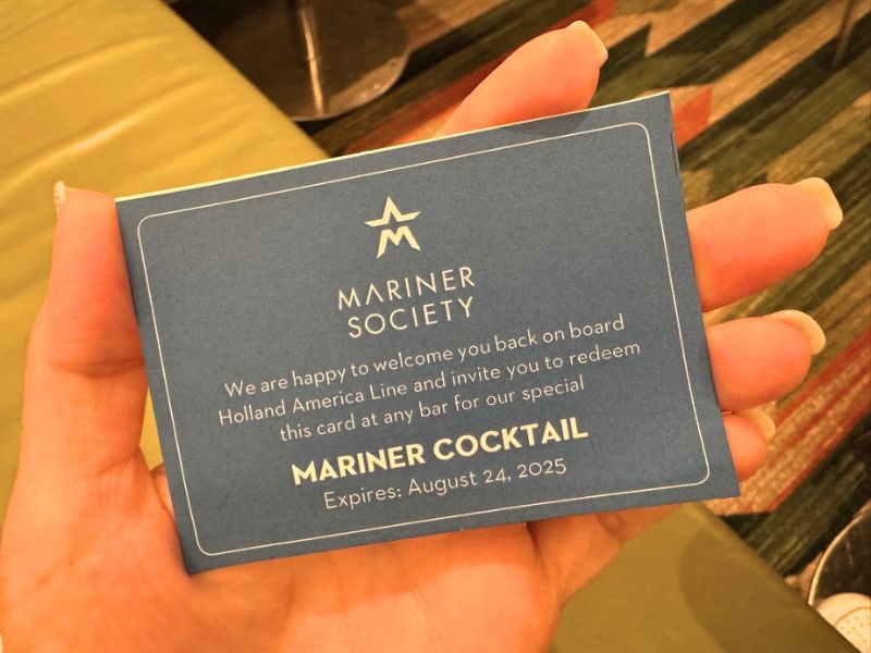 mariner society free cocktail