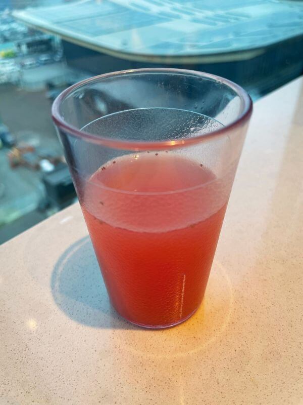 Free watermelon juice on Princess cruise ship
