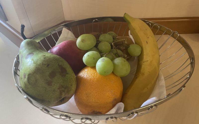 A basket of fresh fruits