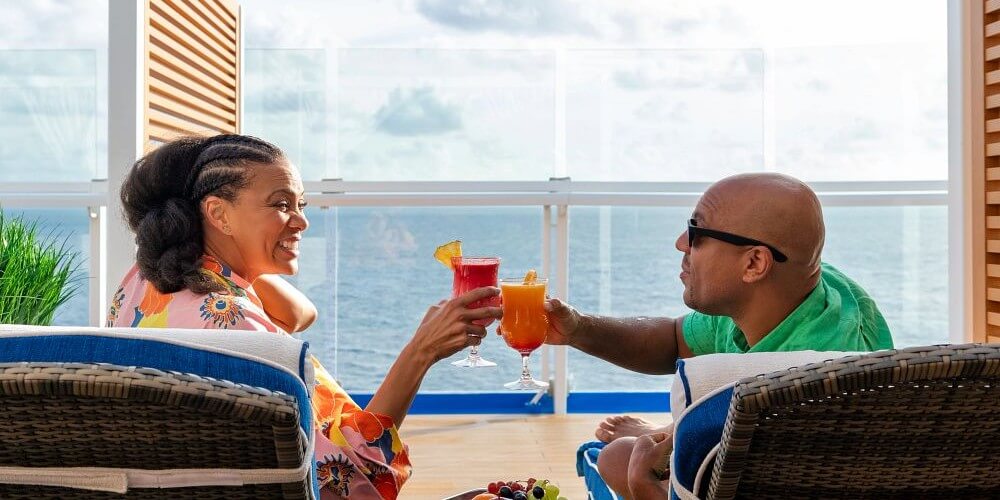 Couple on a Carnival cruise