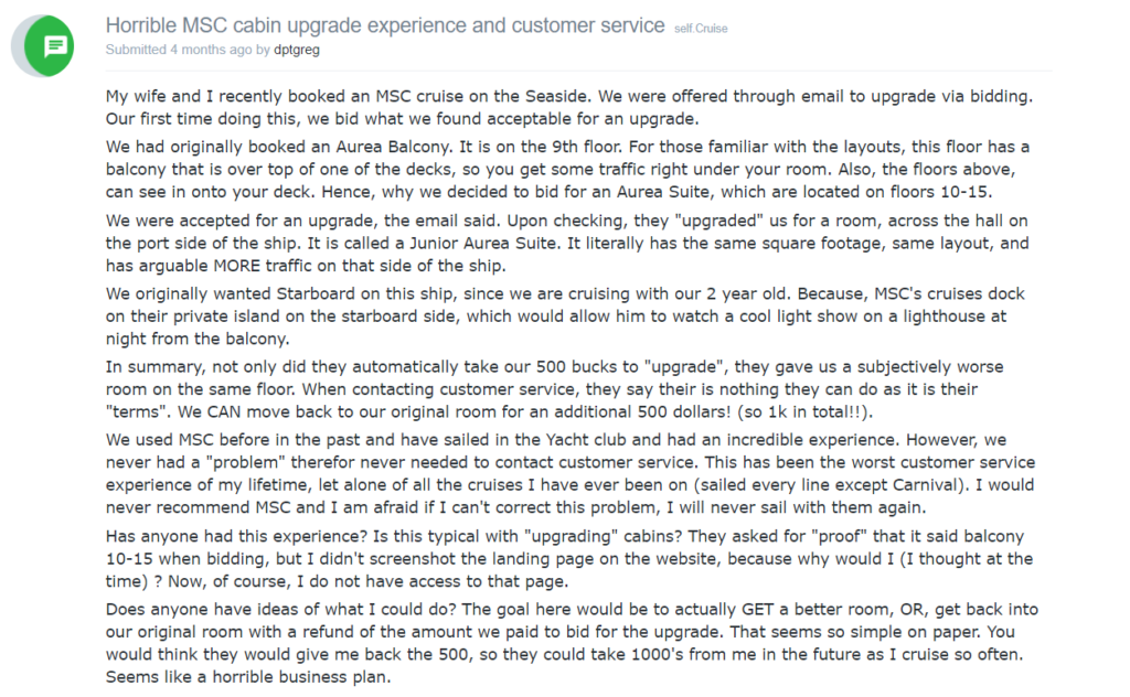 "In summary, not only did they automatically take our 500 bucks to "upgrade", they gave us a subjectively worse room on the same floor. "