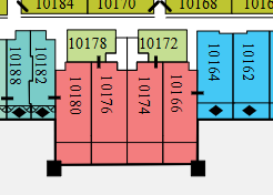 Celebrity Xcel deck plans showing small Inside Cabins