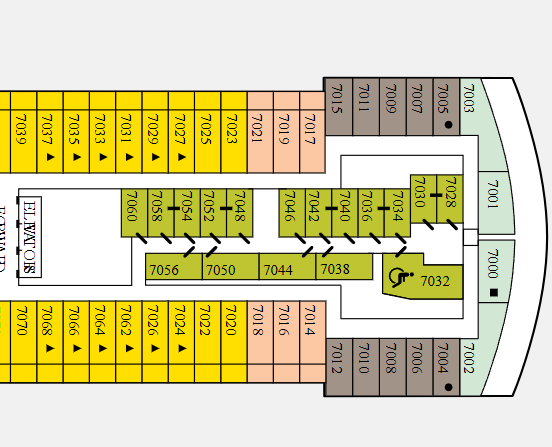 Celebrity Millennium deck plans showing Deluxe Ocean View rooms