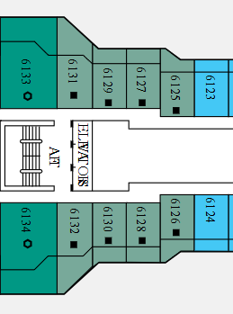 Celebrity Millennium deck plans showing Aqua Sky Suite balconies
